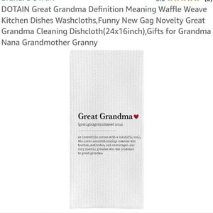 Grandma Definition Dishcloth - White